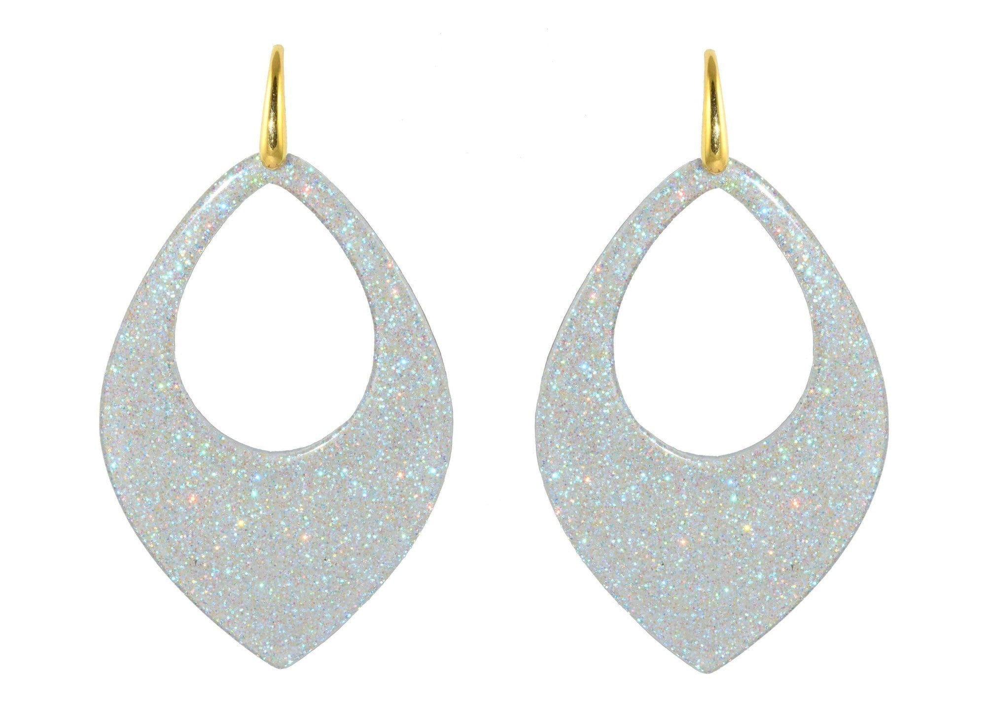 Miccy's | Grey Moondust drops | Resin Earrings