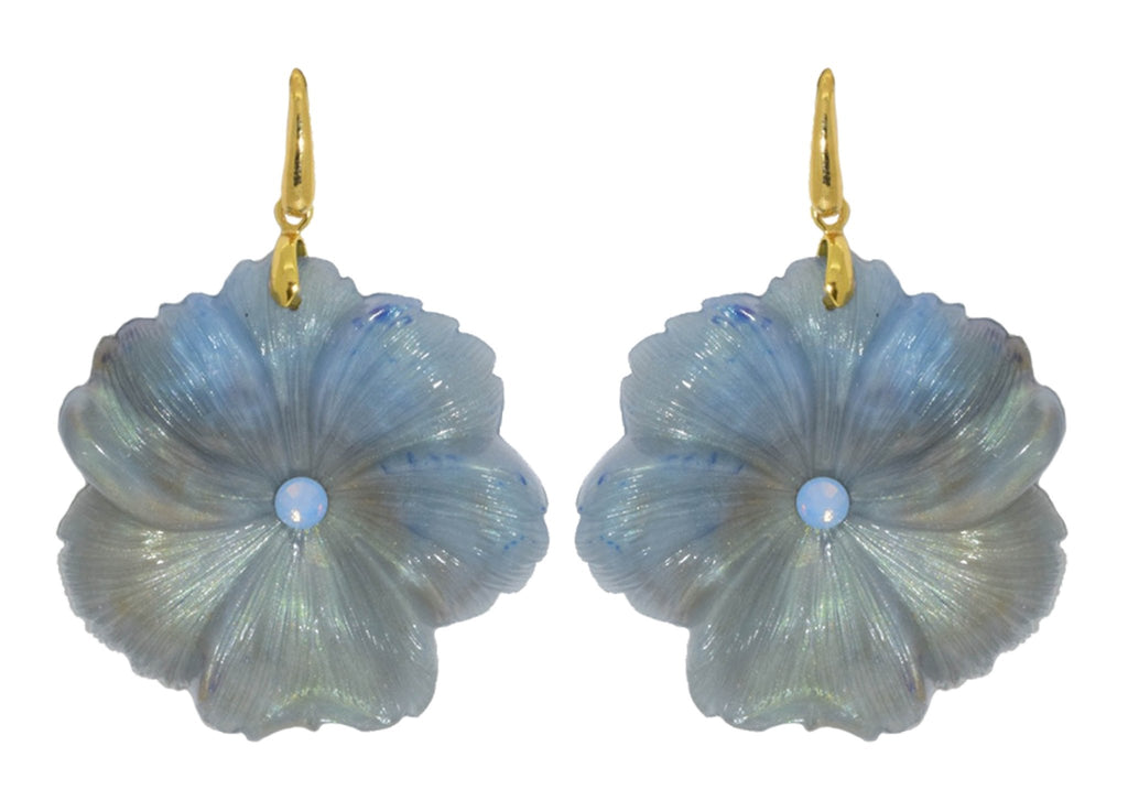 Hibiscus Sky | Resin Earrings - Miccy's Jewelz Europe