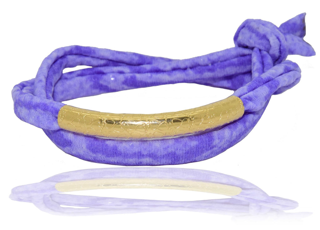 Lavender Snake 14K Golden Tube Bracelet - Miccy's Jewelz Europe