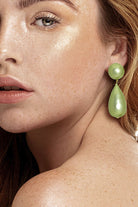 Miccy's | Light Green Cotton Pearls | Resin Earrings