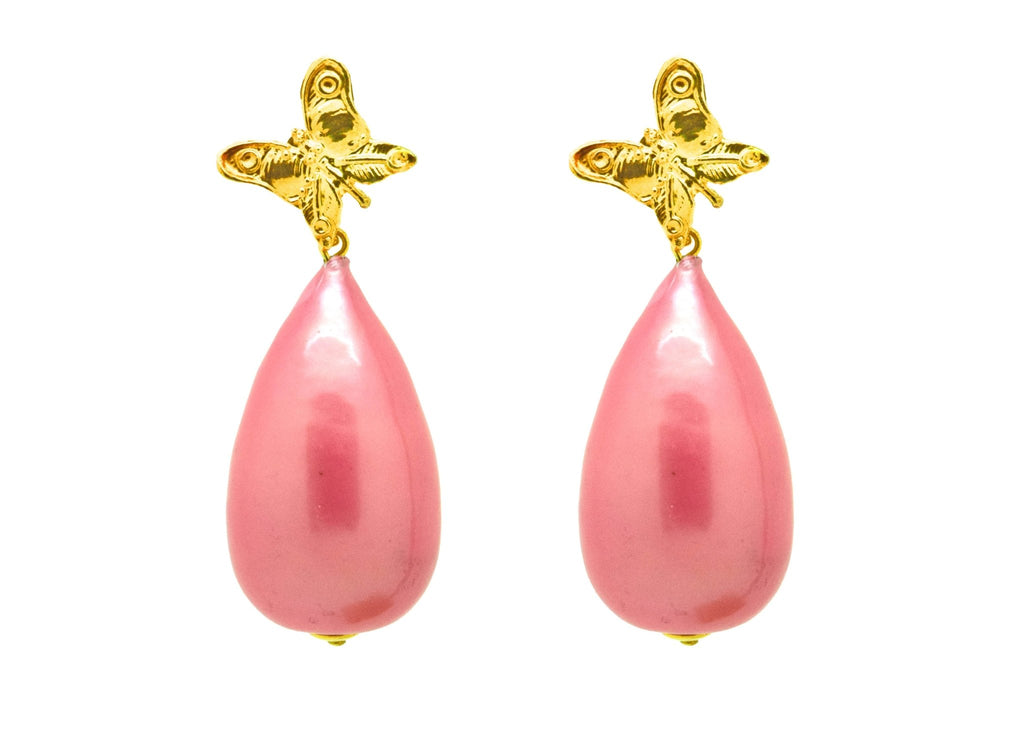 Miccy's | Light Pink Cotton Pearls | Resin Earrings