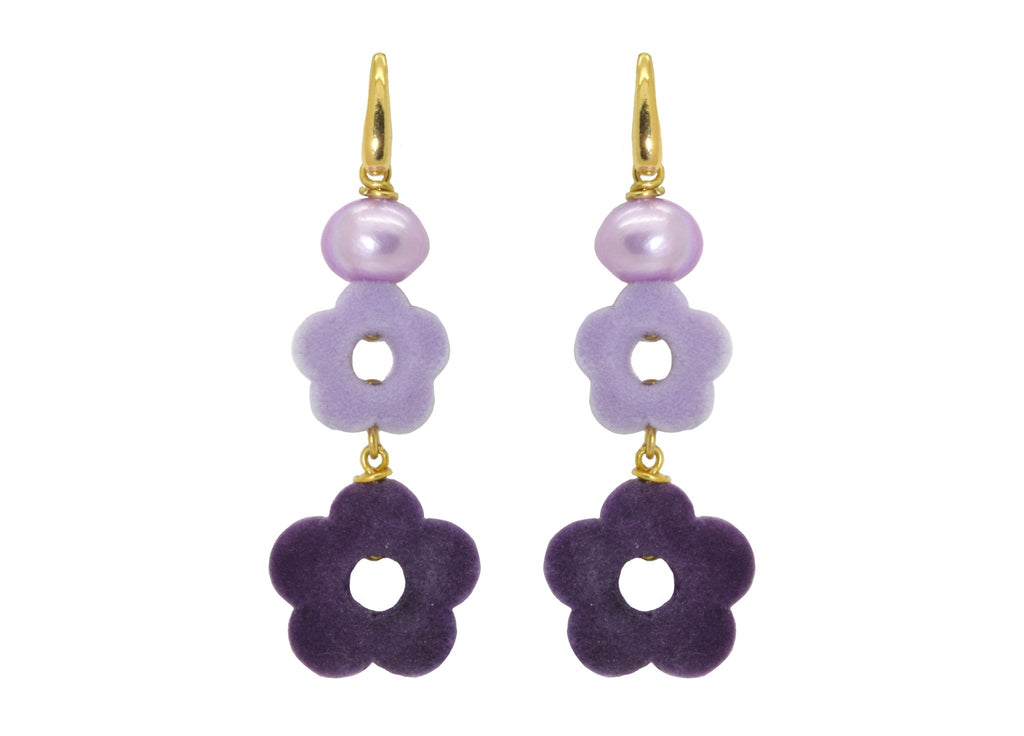 Miccy's | Lilac Flower Power | Resin Earrings