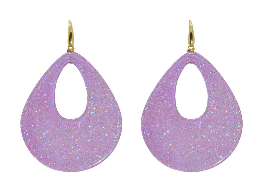 Miccy's | Lilac Moondust Drops | Resin Earrings