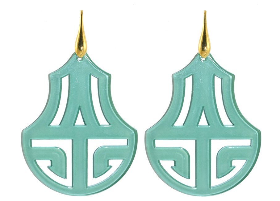 Miccy's | Mint Green Chandeliers | Resin Earrings