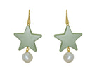 Miccy's | Pearl Star Mint Green | Resin Earrings