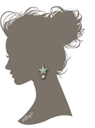 Miccy's | Pearl Star Mint Green | Resin Earrings