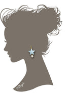 Miccy's | Pearl Star Pastel Blue | Resin Earrings