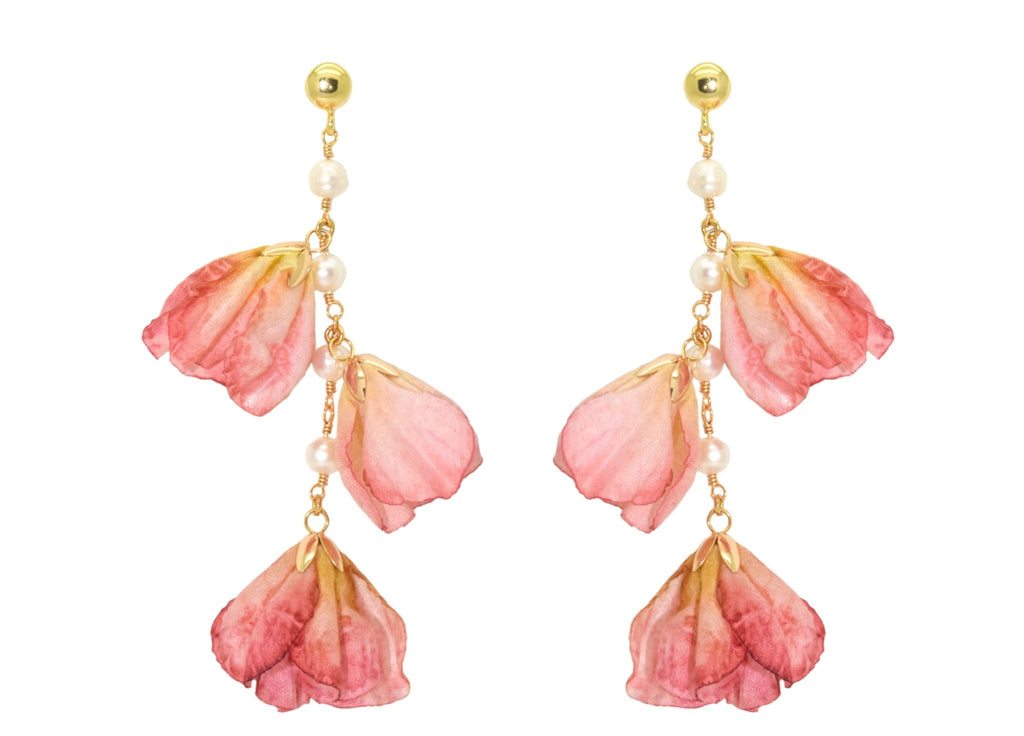 Pink Freesia | Resin Earrings - Miccy's Jewelz Europe