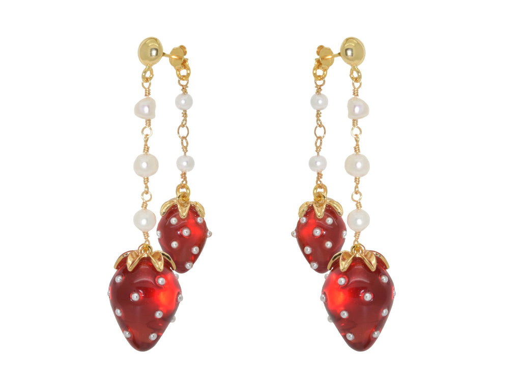 Red Fragola | Resin Earrings - Miccy's Jewelz Europe