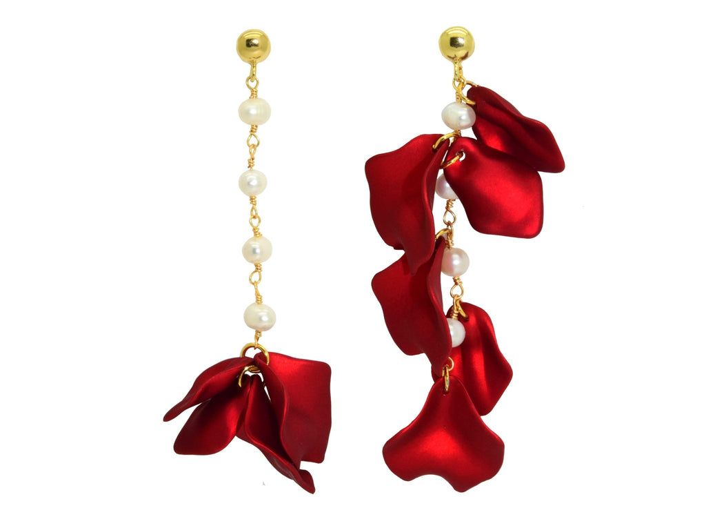 Red Rosa | Resin Earrings - Miccy's Jewelz Europe