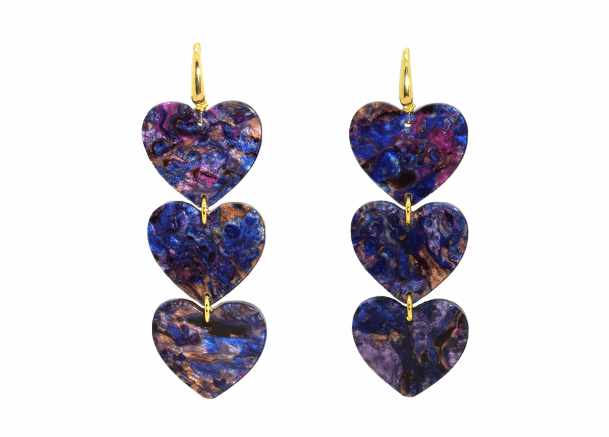 Miccy's | Supernova Hearts | Resin Earrings