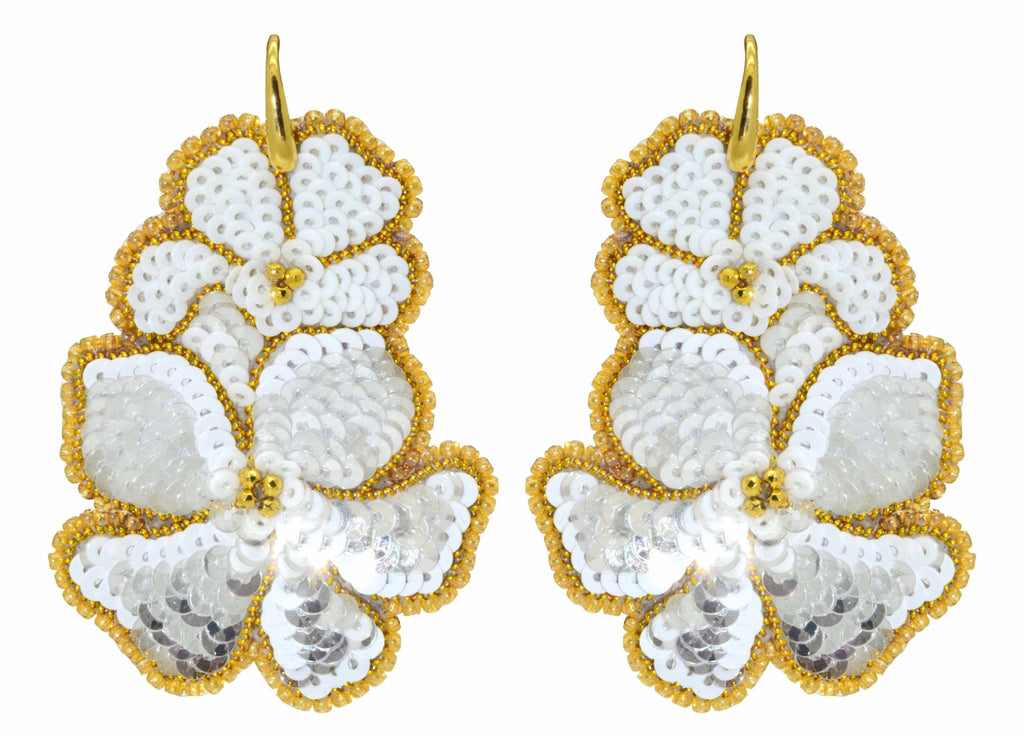 Miccy's | White Mariposa | PatchArt Earrings