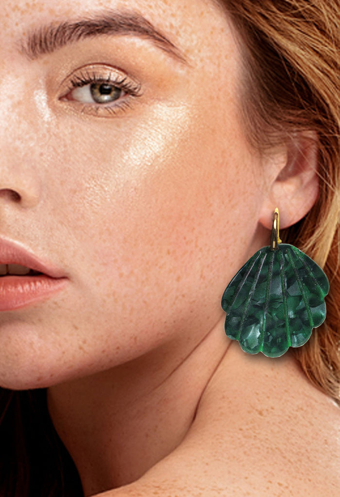 Kerang Green | Resin Earrings