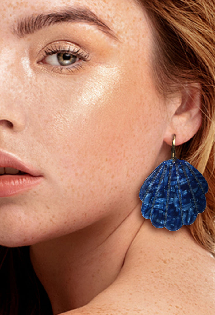 Kerang Blue | Resin Earrings