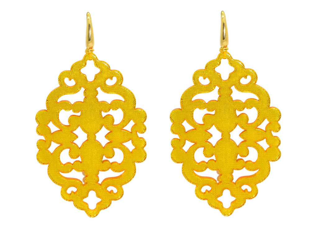 Azulejo Illuminating Yellow | Resin Earrings