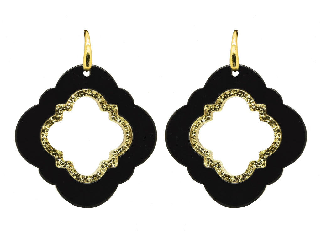 Black Caviar| Petite | Resin Earrings