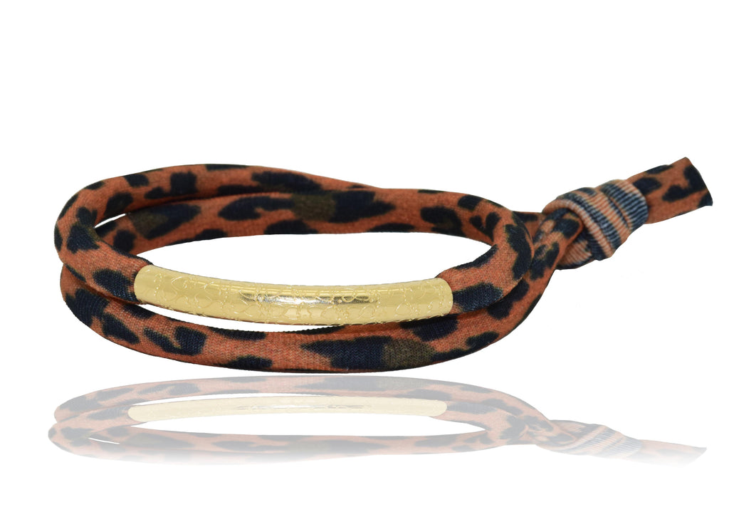 Bronze Hyena 14K Golden Tube Bracelet