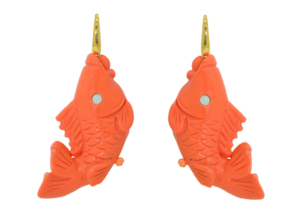 Gold Fish | Resin Earrings
