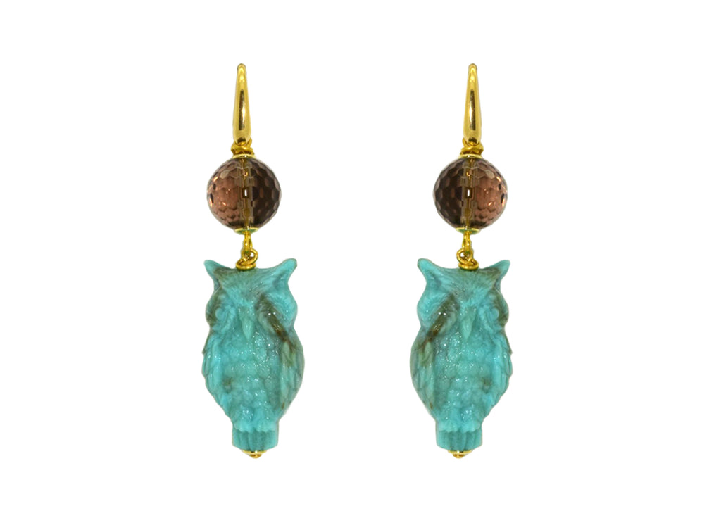 Gufo Turquoise | Resin Earrings