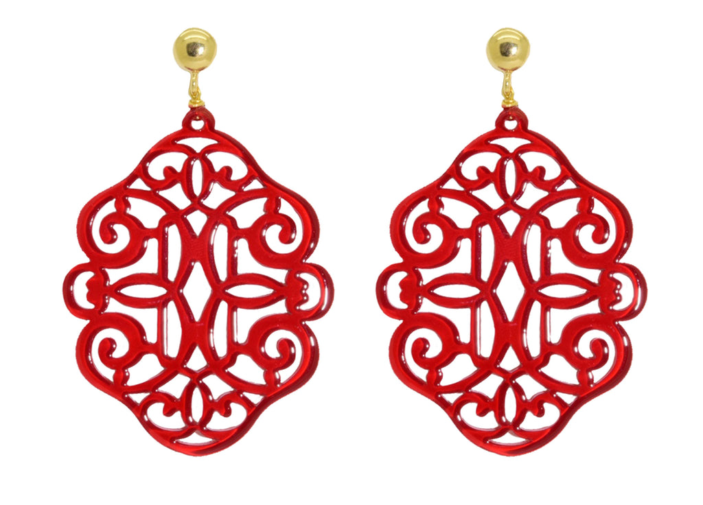 Lisboa Red | Resin Earrings