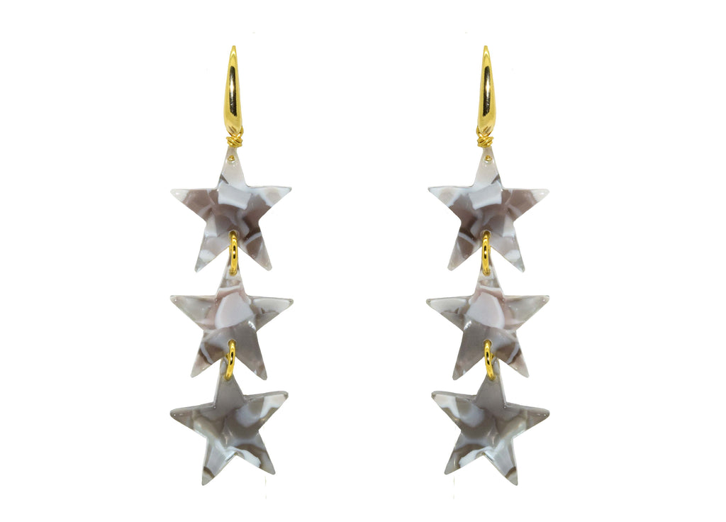 Marble Stars | Resin Earrings