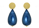 Miccy's | Midnight Blue Cotton Pearls | Resin Earrings