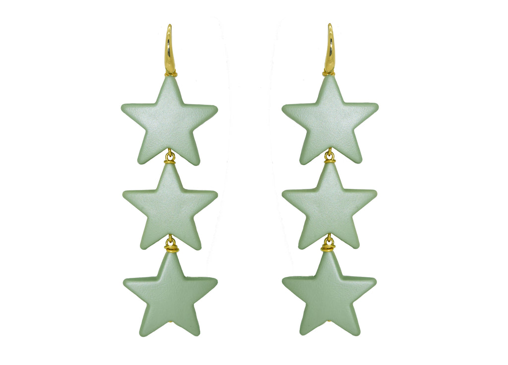 Pistache Stars | Resin Earrings