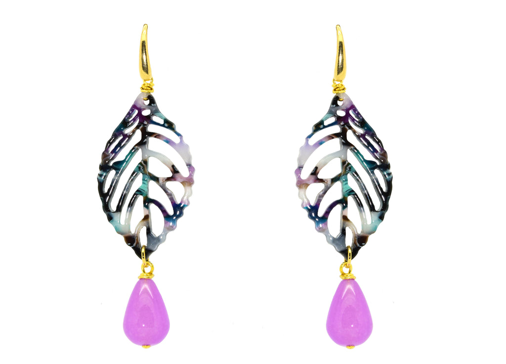 Purple Poplar | Resin Earrings