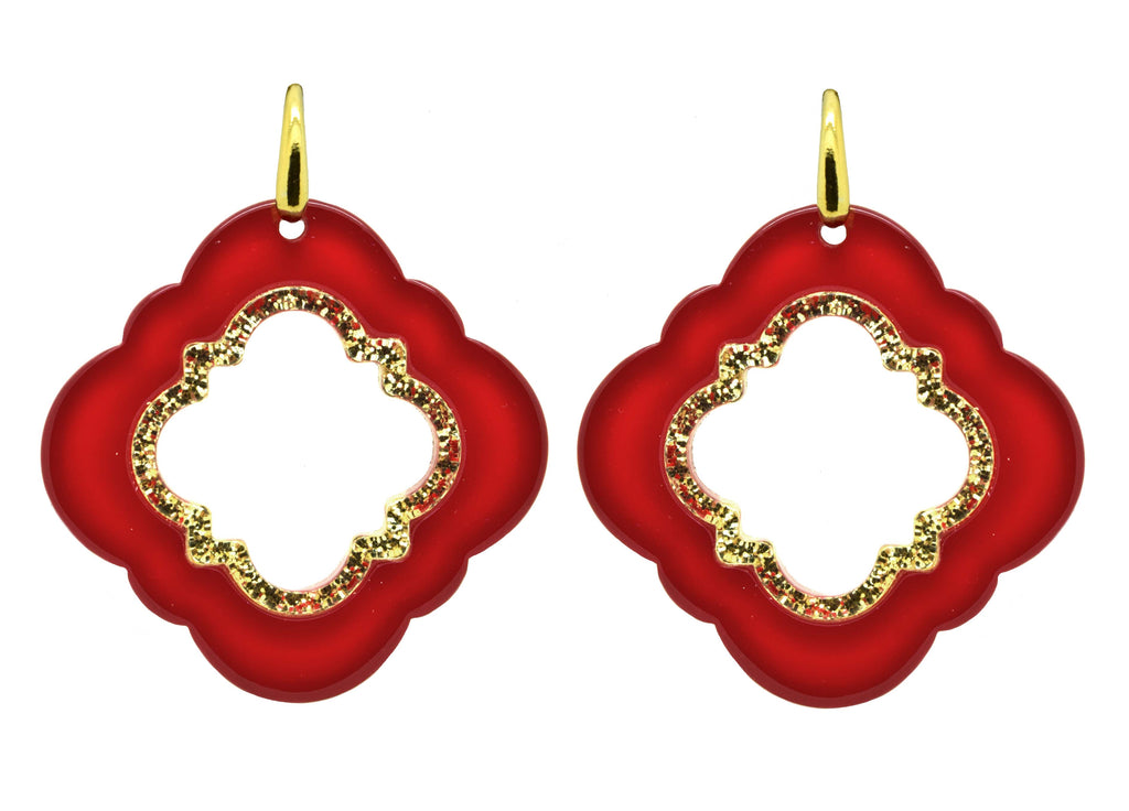 Red Caviar| Petite | Resin Earrings