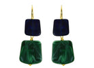 Miccy's | Rothko Green and Blue | Resin Earrings