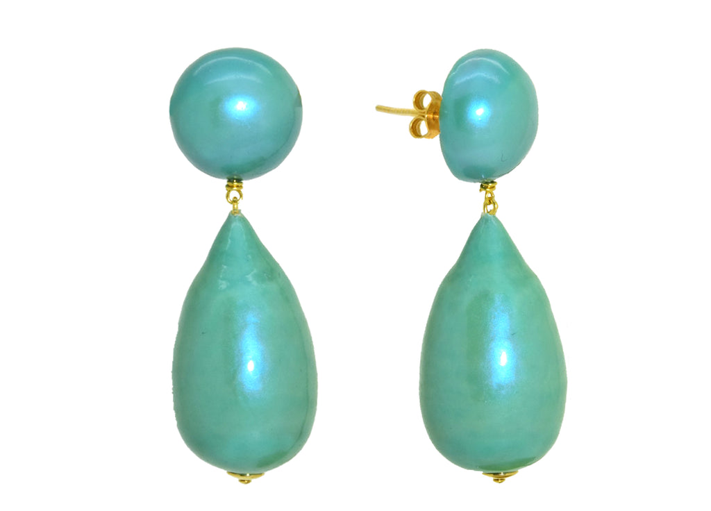 Sea Breeze Cotton Pearls | Resin Earrings