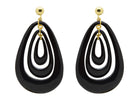 Miccy's | Triple horn teardrops black | Horn Earrings