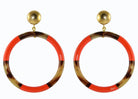 Miccy's | Orange Horn Hoops Medium (old model)| Horn Earrings