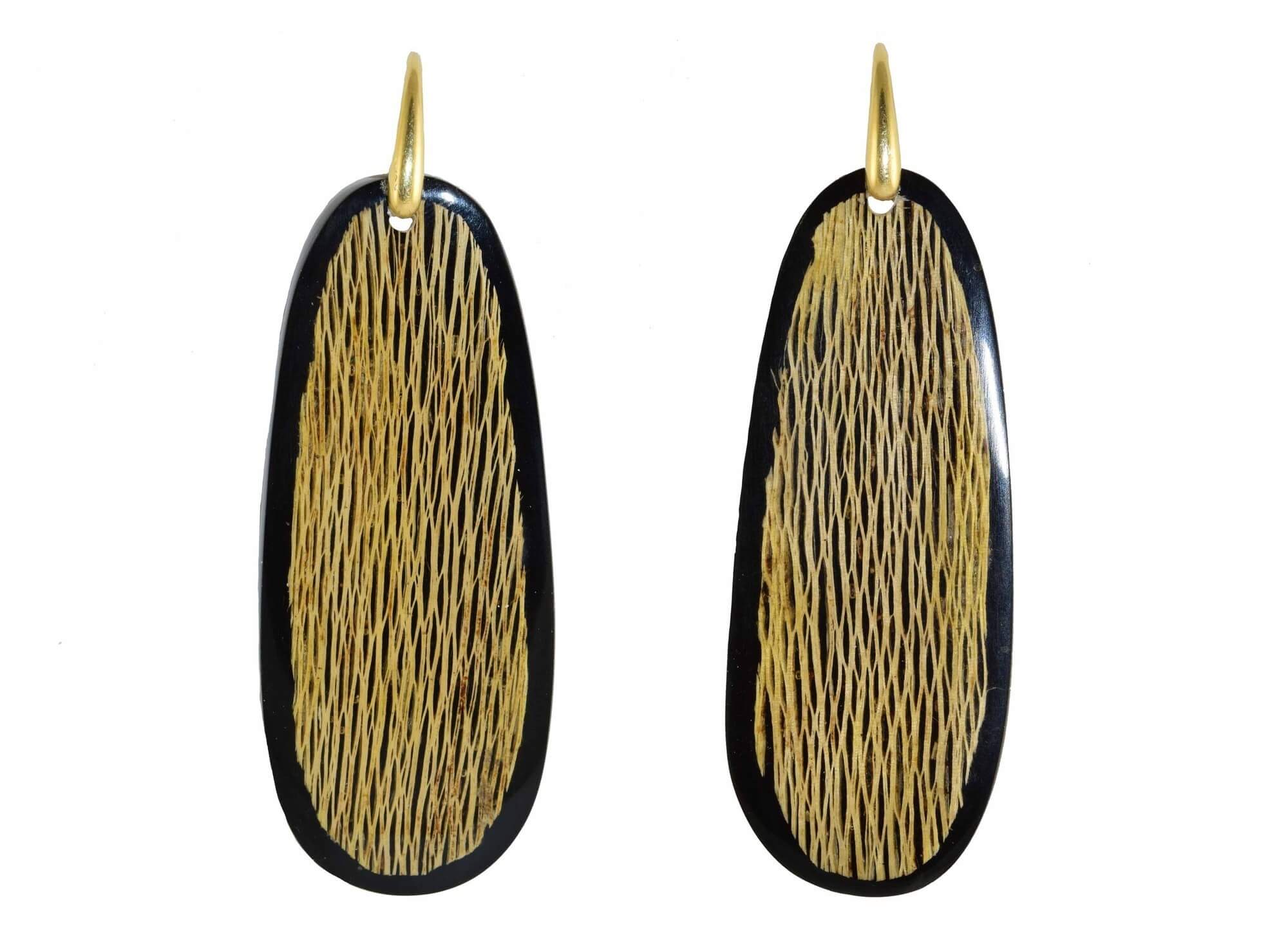 Miccy's | Papaya Wood | Shell Earrings